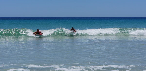 Catching a wave, Stokes Bay, Kangaroo Island