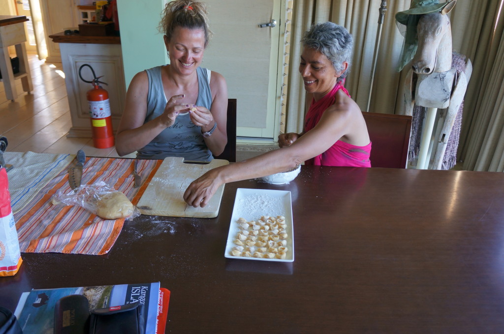 Making Tortellini alla panna