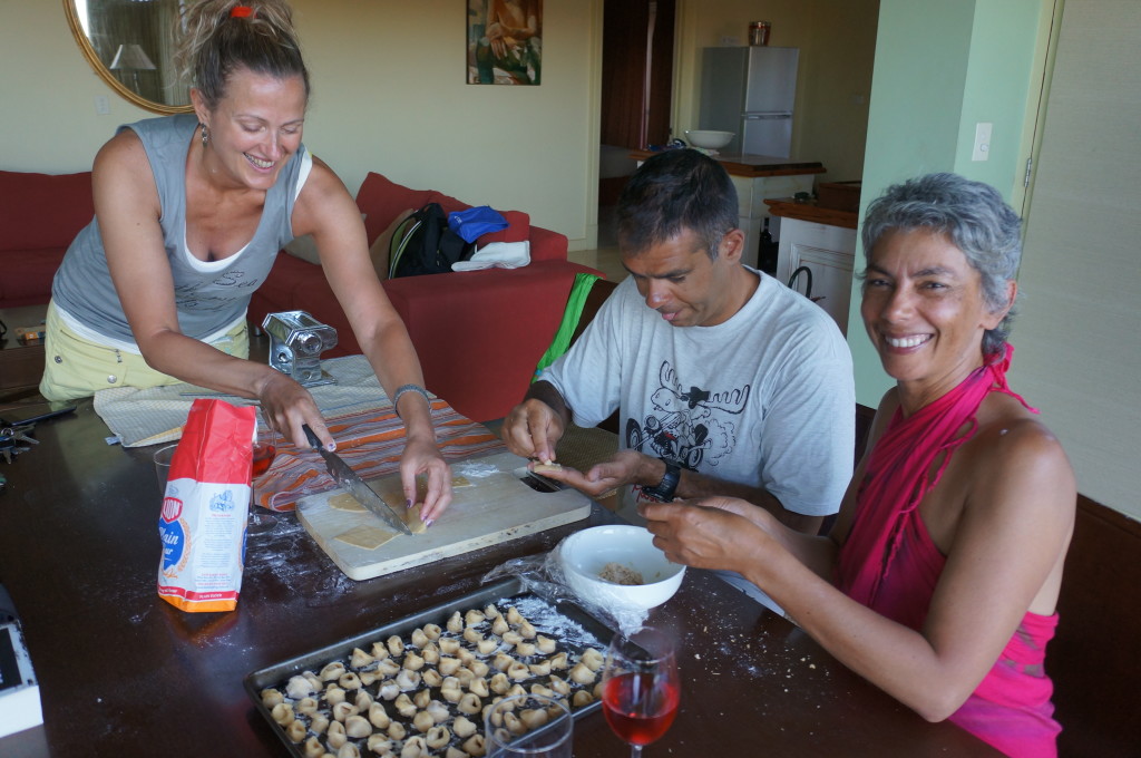 Making Tortellini all panna