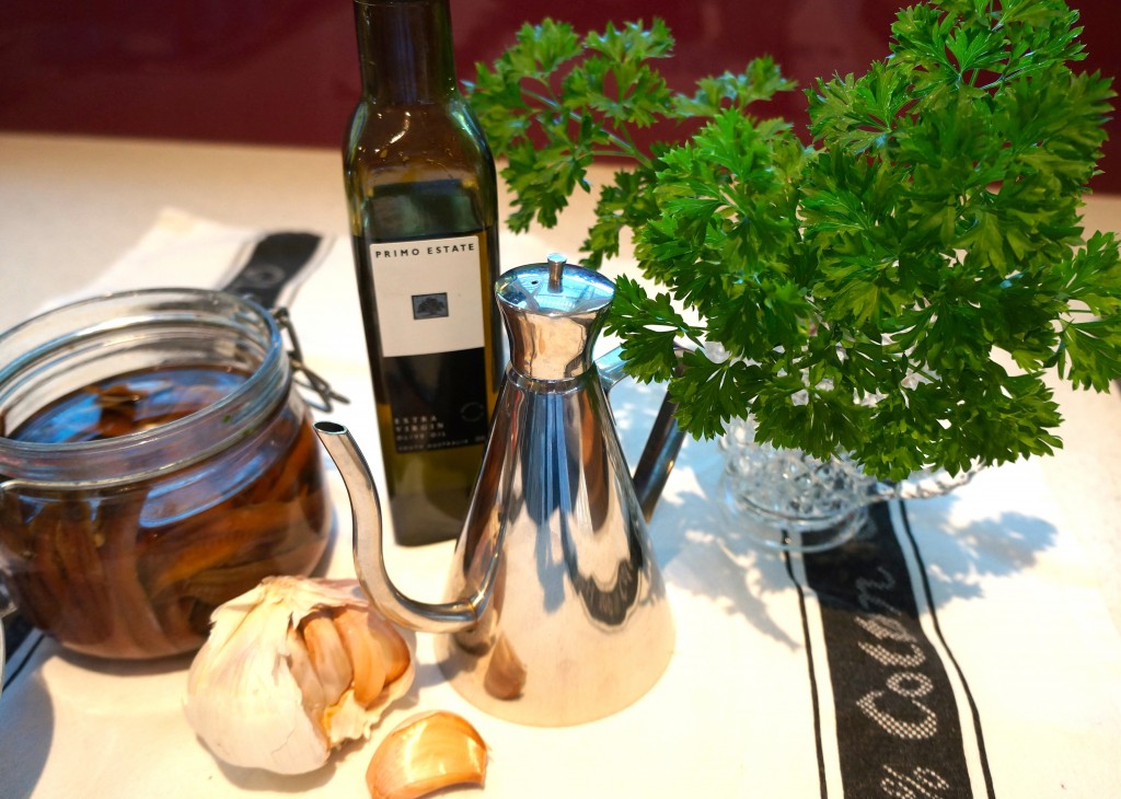 Ingredients for marinated eggplant