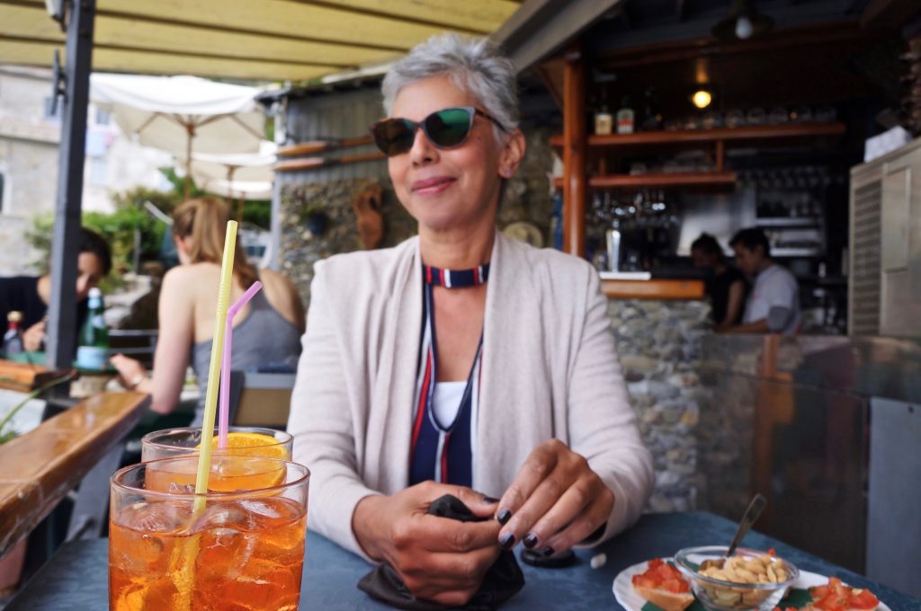 Aperitivo at the bar at San Fruttuoso Abbey, Italy